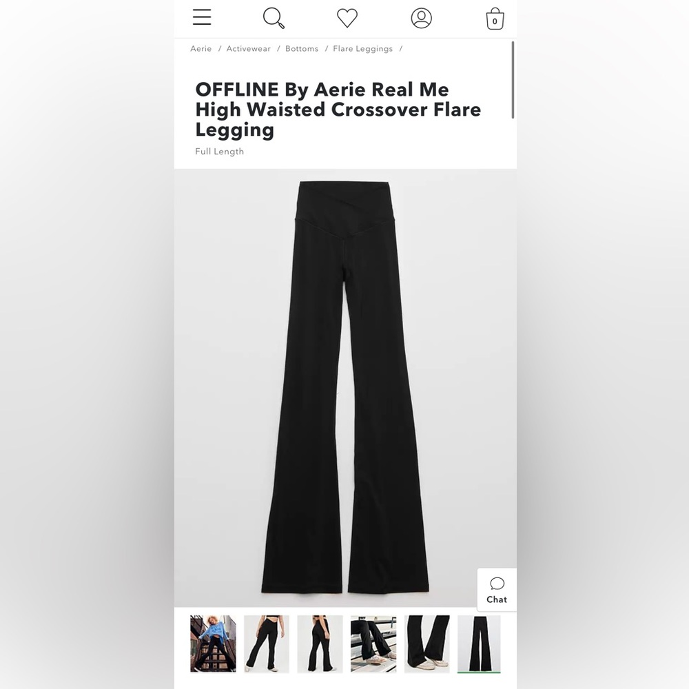 Aerie, size S, black flare leggings